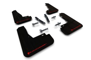 Kia EV6 Mud Flaps - Rally Armor - UR Black with Red Logo - Black - `22-`25 Kia EV6 Mud Flaps - Rally Armor - UR Black with Red Logo - Black - `22-`25